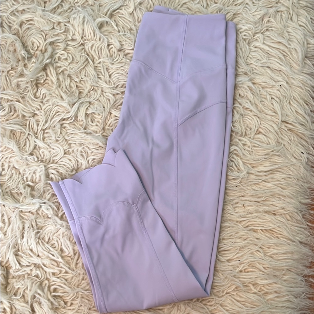 FP Movement by Free People Lavender Leggings scalloped bottom